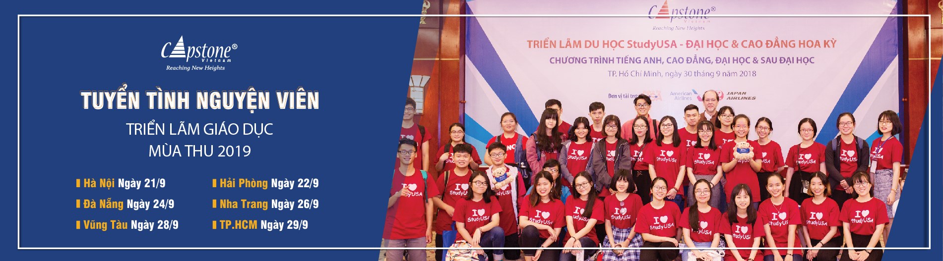 CAPSTONE VIETNAM TUYỂN TÌNH NGUYỆN VIÊN CHO TRIỂN LÃM GIÁO DỤC MÙA THU 2019